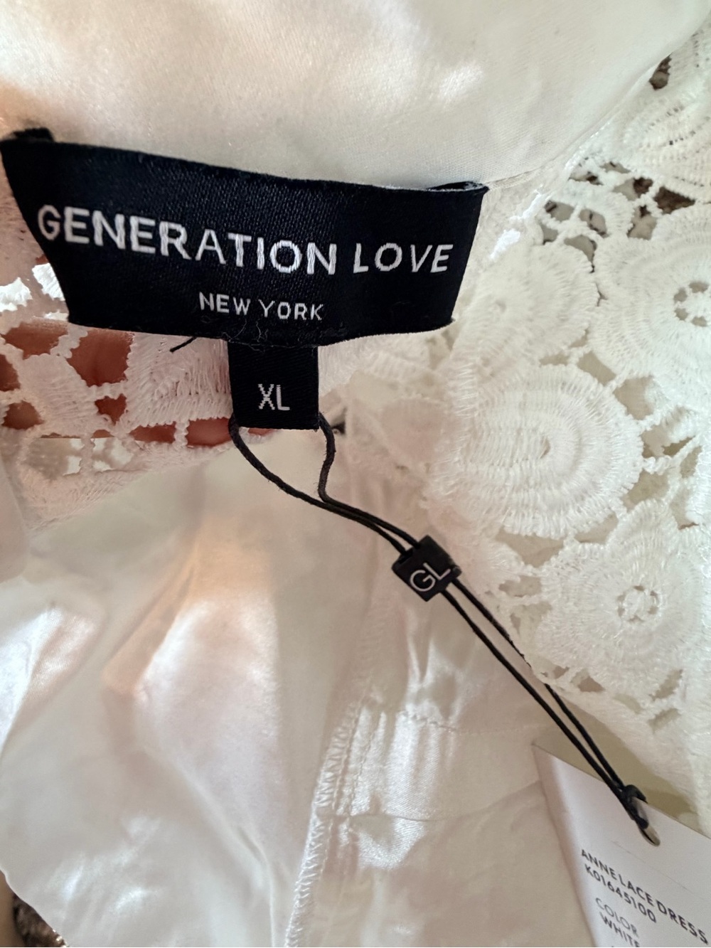 Generation love Anne Lace mini Sheath Dress womens size xl cottagecore NWT - Picture 15 of 16